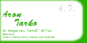 aron tarko business card